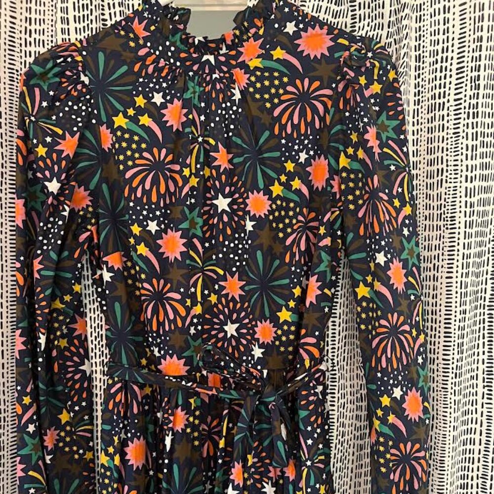 Boden Multicolored Maxi Long Sleeved Dress Size 8R